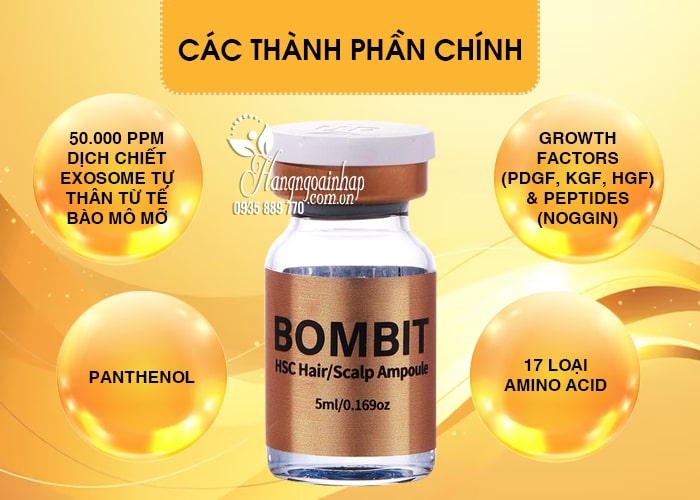 Tinh chất hỗ trợ mọc tóc Bombit HSC Hair Scalp Ampoule 33
