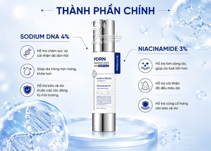 Tinh chất Beautydrama PDRN Exosome Shot Skin Ampoule 50ml thành phần