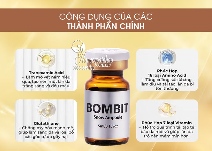 Tinh chất Bombit Snow Ampoule Mesotherapy 4 lọ của Hàn Quốc 57