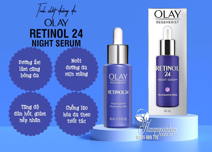 Tinh chất dưỡng da Olay Retinol 24 Night Serum 40ml của Mỹ 24