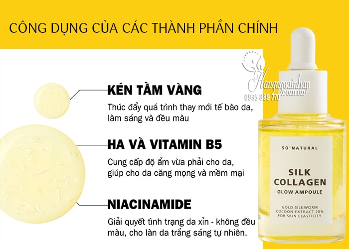 Tinh chất dưỡng da Silk Collagen Glow Ampoule của Hàn Quốc 56