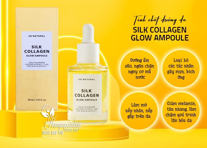 Tinh chất dưỡng da Silk Collagen Glow Ampoule của Hàn Quốc 56