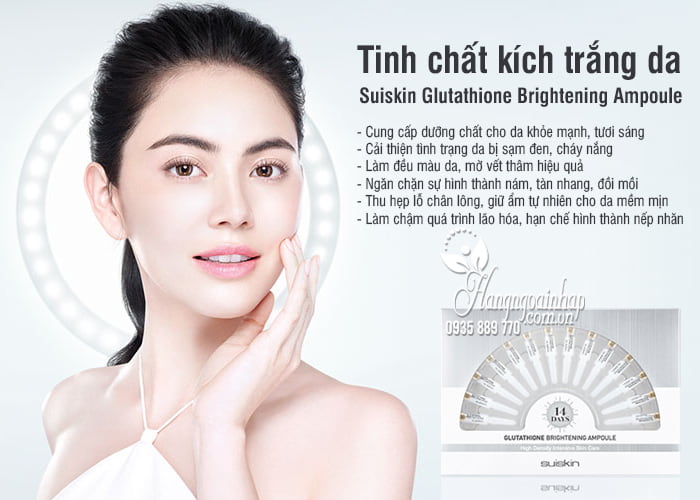 Tinh chất kích trắng da Suiskin Glutathione Brightening Ampoule 4