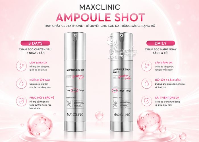 Tinh chất Maxclinic Glutathione Ampoule Shot 50ml của Hàn Quốc 8