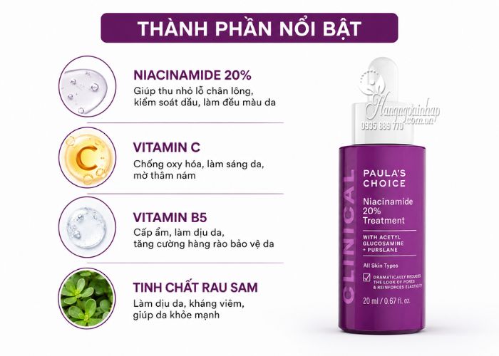 Tinh chất Paulas Choice Niacinamide 20% Treatment của Mỹ 20ml 8