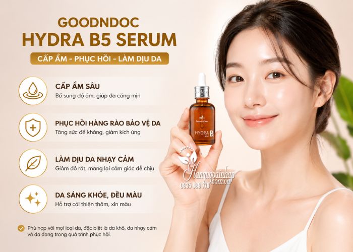 Tinh chất phục hồi da GoodnDoc Hydra B5 Serum công dụng