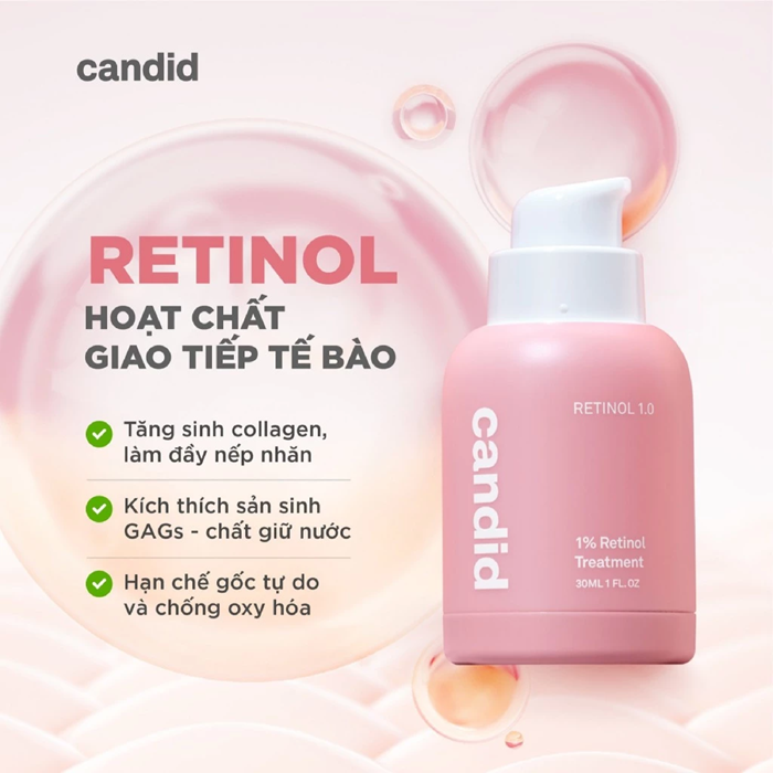 Tinh chất Retinol Candid 1.0 Treatment 30ml chính hãng