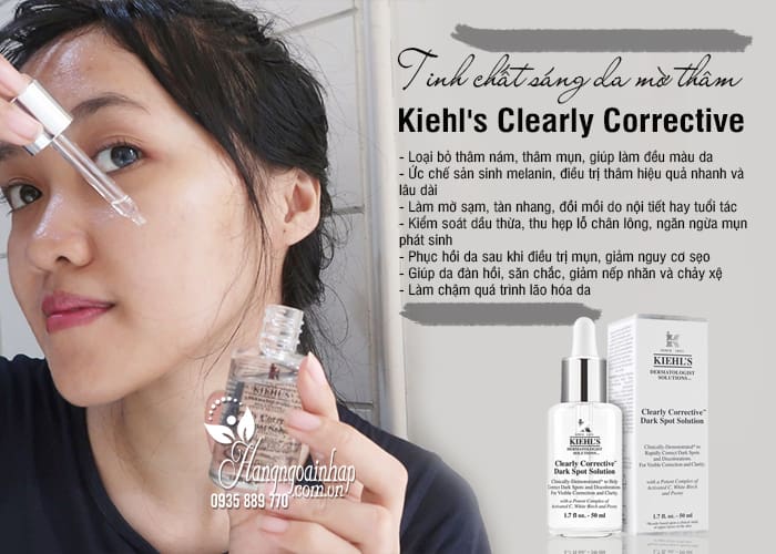 Tinh chất sáng da mờ thâm Kiehls Clearly Corrective 50ml Mỹ 8