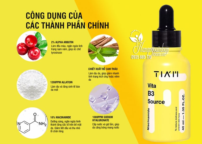 Serum dưỡng trắng phục hồi da Tiam Vita B3 Source Hàn Quốc 4