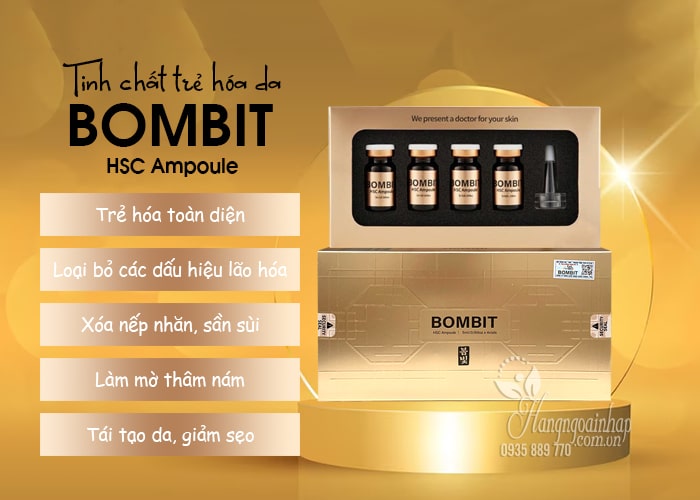 Tinh chất trẻ hóa da Bombit HSC Ampoule của Hàn Quốc 4 lọ 47