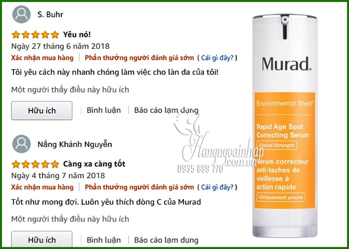 Tinh chất trị thâm nám Murad Rapid Age Spot Correcting Serum 5