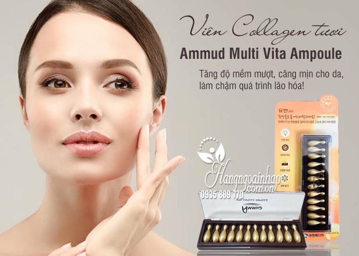 Viên Collagen tươi Ammud Multi Vita Ampoule set 12 Hàn Quốc 1