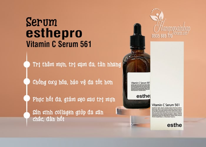Vitamin C Serum 561 Esthepro dưỡng trắng da của Hàn Quốc 4