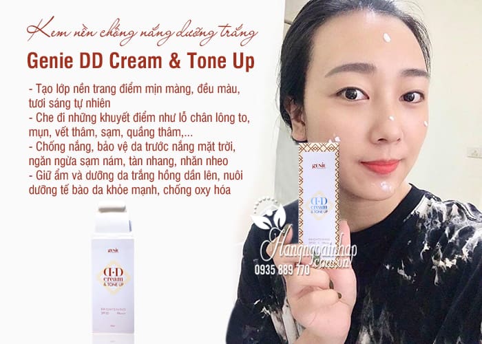 Kem nền chống nắng dưỡng trắng Genie DD Cream & Tone Up 6