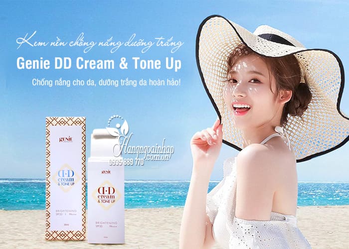 Kem nền chống nắng dưỡng trắng Genie DD Cream & Tone Up 9