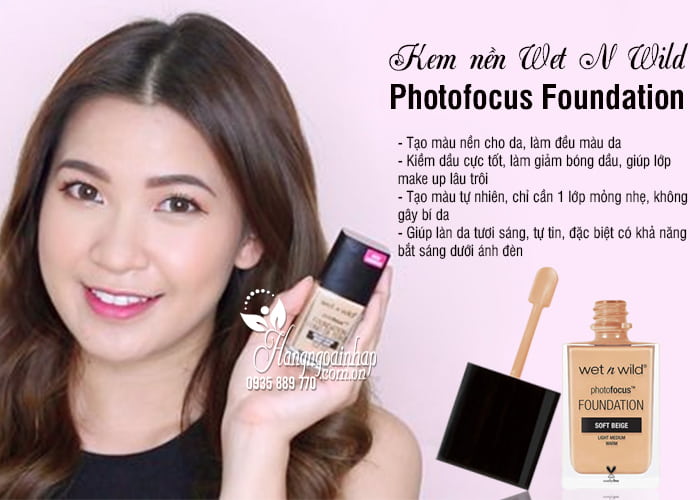 Kem nền Wet N Wild Photofocus Foundation 30ml của Mỹ 2