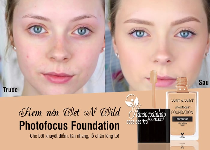 Kem nền Wet N Wild Photofocus Foundation 30ml của Mỹ 1