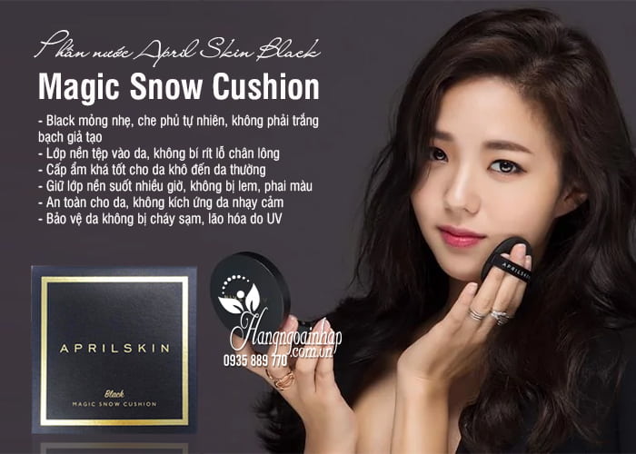 Phấn nước April Skin Black Magic Snow Cushion 15g Hàn Quốc 2