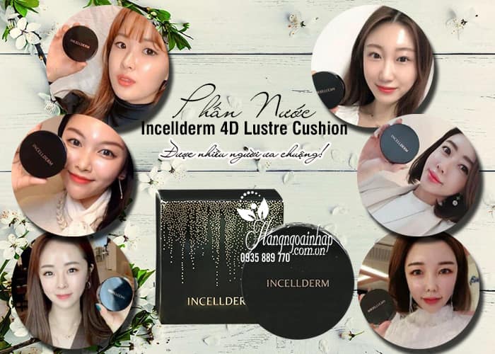 Phấn nước Incellderm 4D Lustre Cushion Hàn Quốc kèm lõi 3