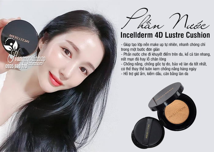 Phấn nước Incellderm 4D Lustre Cushion Hàn Quốc kèm lõi 7