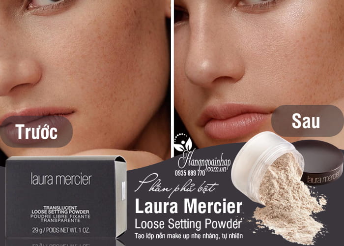 Phấn phủ bột Laura Mercier Loose Setting Powder của Pháp 9