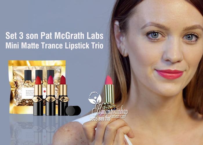 Set 3 son Pat McGrath Labs Mini Matte Trance Lipstick Trio 5