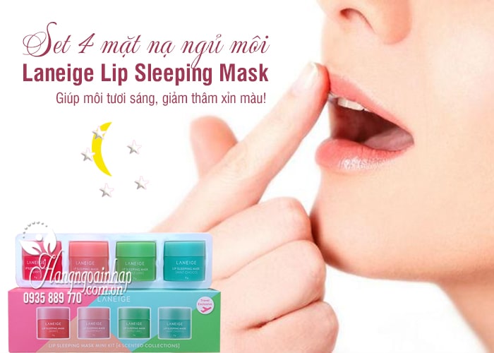  Set 4 mặt nạ ngủ môi Laneige Lip Sleeping Mask 32g Hàn 5