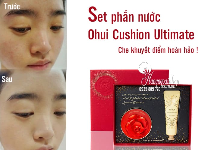 Set phấn nước Ohui Cushion Ultimate và kem dưỡng da tay 2018 3