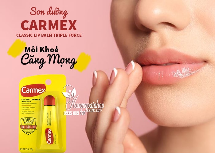 Son dưỡng Carmex Classic Lip Balm Triple Force tuýp 10g  23