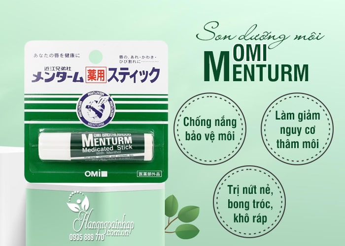 Son dưỡng môi Omi Menturm Nhật Bản 4g trị khô, nứt nẻ1