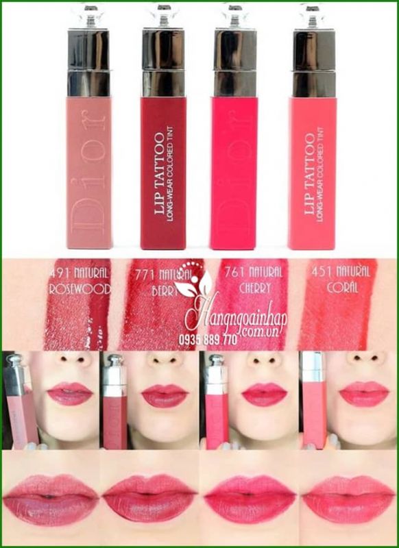 Son kem lỳ Dior Addict Lip Tattoo Full Box chính hãng 3