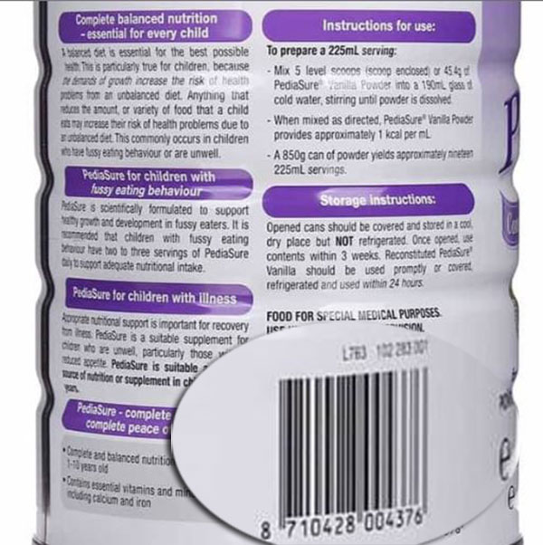 Sữa pediasure úc có hàng giả không? 7 cách nhận biết thật giả1