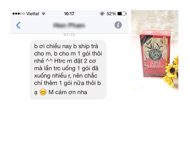 trà giảm cân super slimming review từ người dùng trên facebook