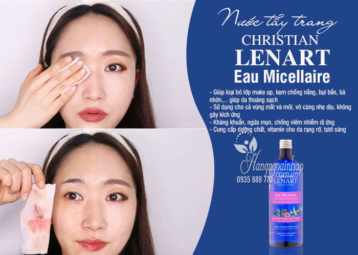 Nước tẩy trang Christian Lenart Eau Micellaire 500ml của Pháp 6