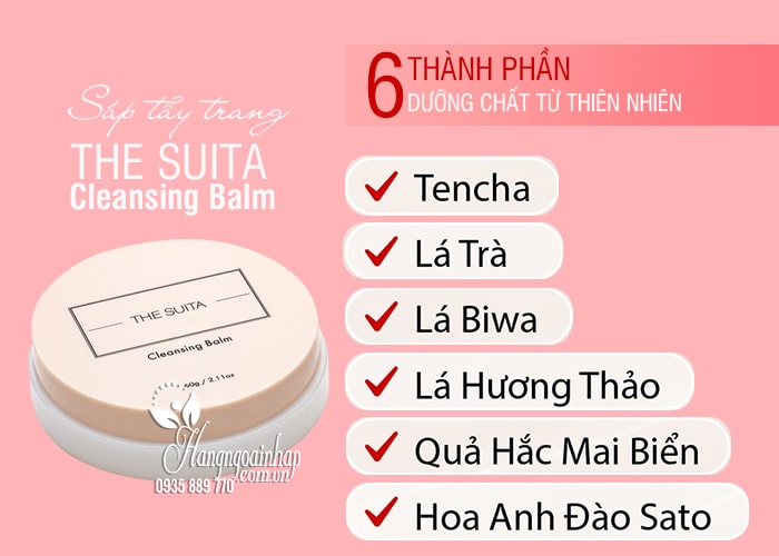 Sáp tẩy trang The Suita Cleansing Balm của Nhật Bản 60g 1