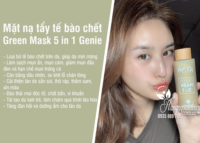 Mặt nạ tẩy tế bào chết Green Mask 5 in 1 Genie 100ml Hàn 4