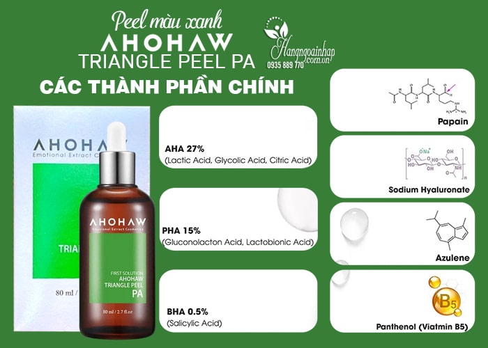 Peel da Ahohaw Triangle Peel PA 80ml Hàn Quốc cho da khô 4