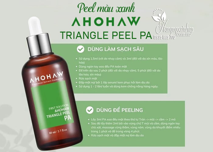 Peel da Ahohaw Triangle Peel PA 80ml Hàn Quốc cho da khô 9