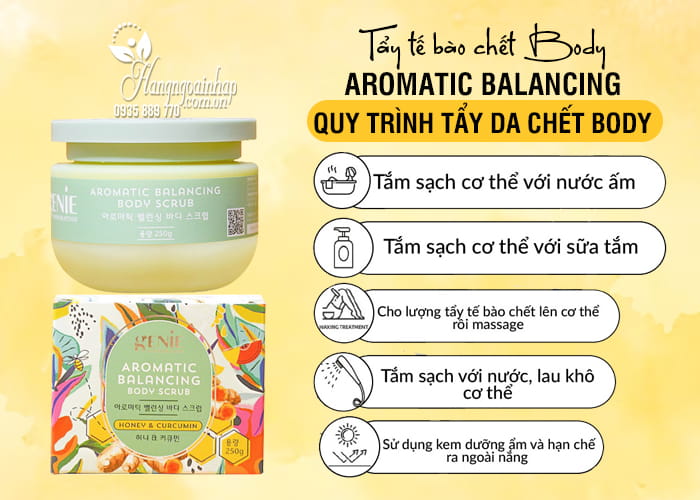 Tẩy tế bào chết body Genie Aromatic Balancing của Hàn 7