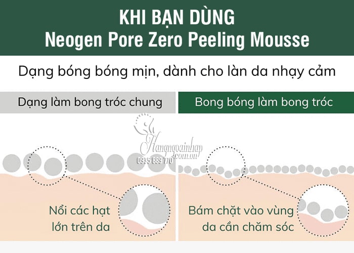 Tẩy tế bào chết dạng bọt Neogen Pore Zero Peeling Mousse 7