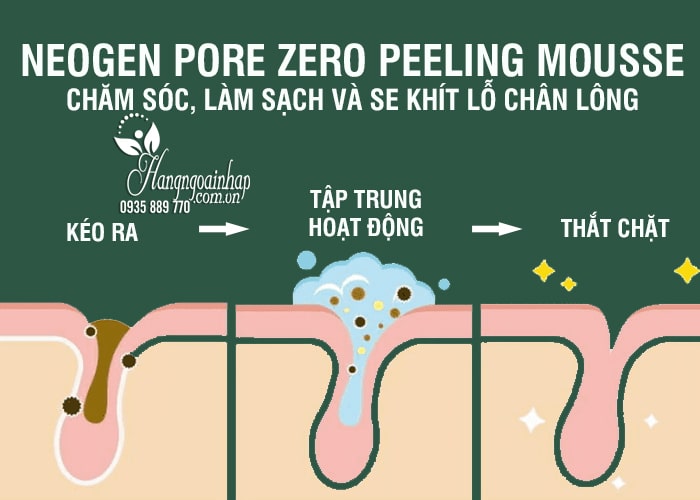 Tẩy tế bào chết dạng bọt Neogen Pore Zero Peeling Mousse 3