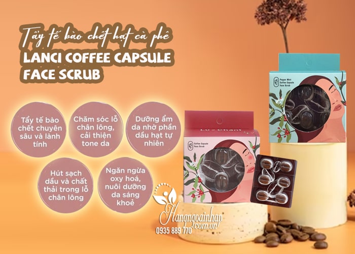 Tẩy tế bào chết hạt cà phê Lanci Coffee Capsule Face Scrub 7