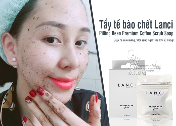 Tẩy tế bào chết Lanci Pilling Bean Premium Coffee Scrub Soap 7