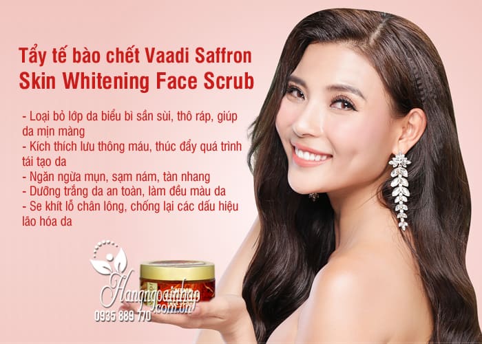 Tẩy tế bào chết Vaadi Saffron Skin Whitening Face Scrub 2