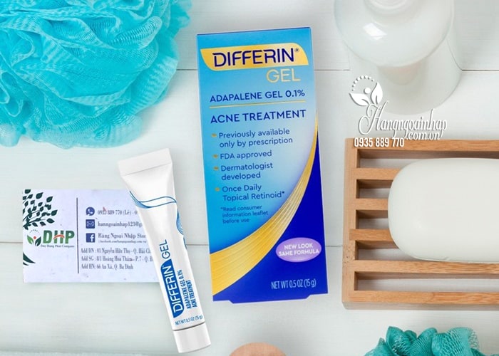 Kem trị mụn Differin Gel Acne Treatment 0,1% tuýp 15g 1