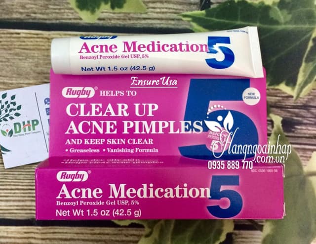 Kem trị mụn Rugby Acne Medication 5% của Mỹ 42,5g 1