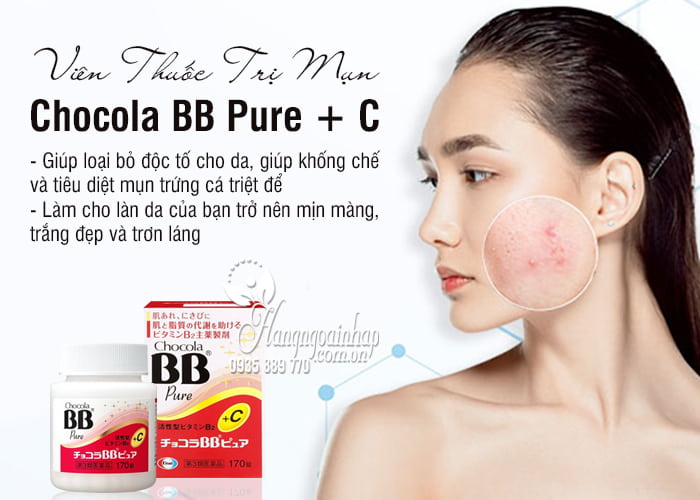 Viên Thuốc Trị Mụn Chocola BB Pure + C Hộp 170 Viên 8