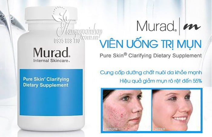 Thực phẩm chức năng Viên uống trị mụn Murad Pure Skin Clarifying Dietary Supplement