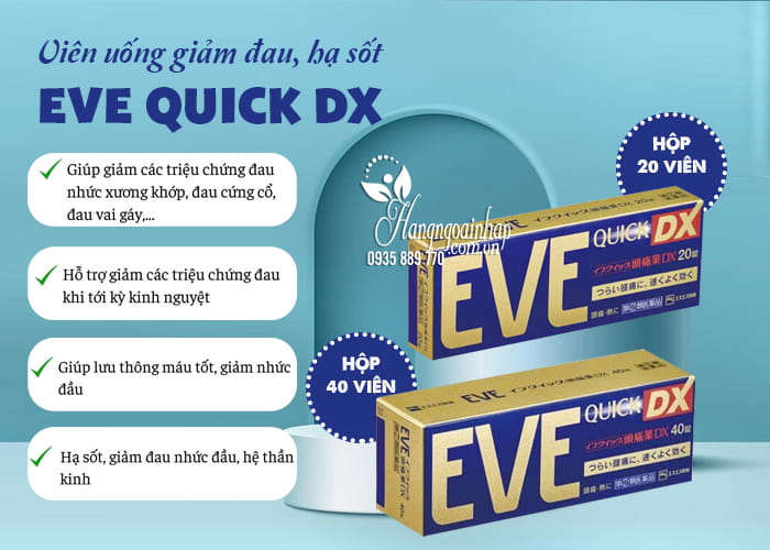 Viên uống giảm đau, hạ sốt Eve Quick DX nội địa Nhật  78
