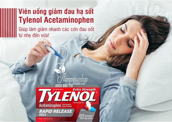 Viên uống giảm đau hạ sốt Tylenol Acetaminophen - Viên gels  3